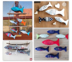 Stickserie ITH - Flip 'n Fold Fische - inkl. Schriftzüge